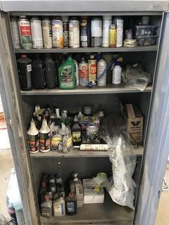 6 ft x 3 ft x 18 in Storage Cabinet, 4 Shelf, c/w with all contents