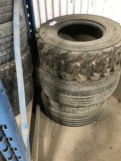 (3)  Used 18 in Tires, (1) Newer Skidsteer Tire 12-16.5