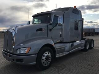 2013 Kenworth T660 T/A Truck Tractor c/w Pacaar MX 455 HP, 18 Spd, A/C, 72" Bunk. Showing 892,842 Kms. Current Safety. S/N 1XKADP9X6DJ958615.