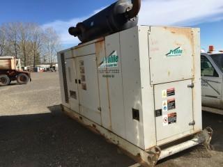Whispergen 100 KW Skid Mounted Generator. Note: Generator has been converted from diesel to be run by natural gas. S/N 2006WH100KW-2022.