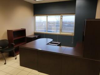 Contents Of Office Includes: Office Desk, Book Shelf, 2-Drawer Cabinet And Office Chair