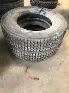 (2) 11R24.5 Tires