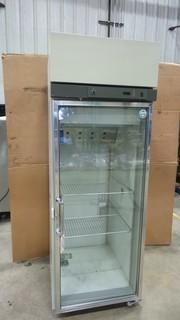 Kendra Single Glass Door Laboratory Cooler With Holes On The Side (No Plate)