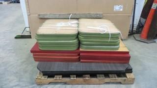 Mixed Table Tops, (16) Green, (3) Laminate 4ft, (6) Red tops), Table Top Only, No Bases