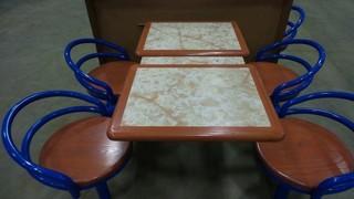 (2) Tables With 4 Chairs Built In