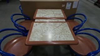 (2) Tables With 4 Chairs Built In