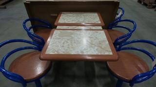 (2) Tables With 4 Chairs Built In