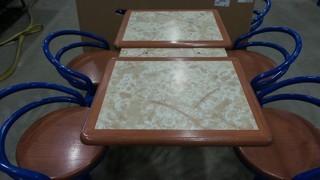 (2) Tables With 4 Chairs Built In