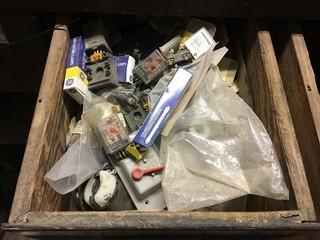 Assorted Electrical Supplies, Relays, Switches, Fuses. 