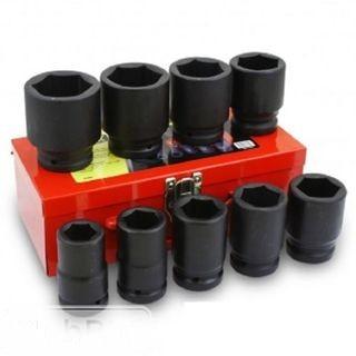 New 10 Pc Metric 1" Drive Socket Set