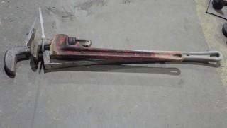 (1) 24" Pipe Wrench And (1) 36" Aluminum Pipe Wrench