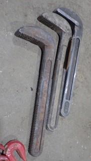 Qty Of (3) 48" Pipe Wrench Jaws