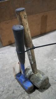 (1) Rubber Mallet And (1) Sledge Hammer