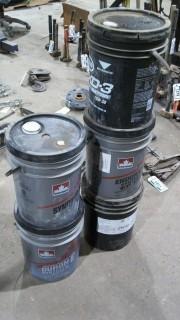 Qty Of (5) 20 LTR Pails, Synthetic Fluid And Oil, 10/30 And ZN50