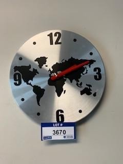 12in Stainless Steel World Clock