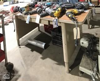 2.5' X 5' Steel Table *Note: Contents Not Included*