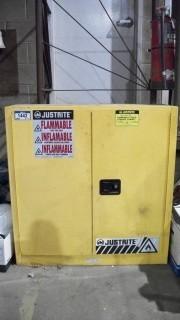 Justrite Flammable Storage Cabinet C/w Contents