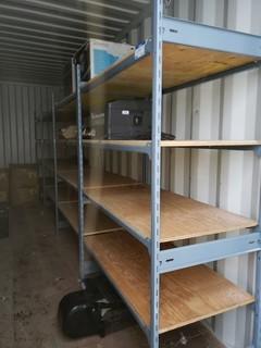 (8) Metal Shelving Units C/w Plywood Shelves