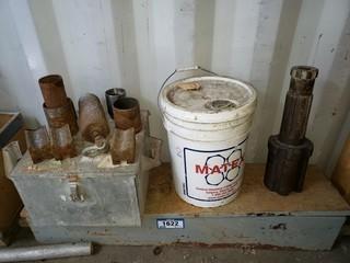 Qty Of Misc Parts, (1) Hammer Bit And (1) Pail Of Matex