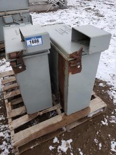 (2) Steel Storage Boxes