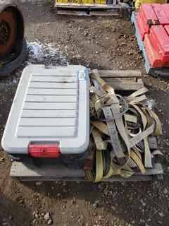 Storage Box C/w Straps And Misc Supplies