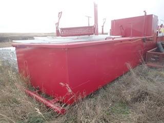 24' Mud Tank, C/W Railing And Steps (Detachable), Miscellaneous Pipe, Tubing And Pylons. Forum Pump SN - 1890 *Buyer Responsible For Load Out*