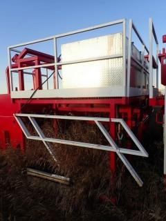 8'x 8' Mud Mixing Hopper (No Pump), C/W Railing's And Step's, RF87-AM213-215 Type Sew-Eurodrive, SN 80.1808234502.0008X11, Equipped With Work Light's *Buyer Responsible For Load Out*