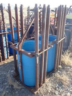 4'x2' Metal Basket, C/W Water Drum And Augers