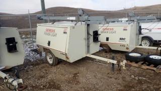 Genesis Power Light S/A 8kw Light Tower C/w Kubota 3-Cyl Diesel Engine And (4) Lights. Showing 14822Hrs. SN 2F9LS11287E080039