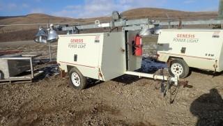 Genesis Power Light S/A 8kw Light Tower C/w Kubota 3-Cyl Diesel Engine And (4) Lights. Showing 5690Hrs. SN 2F9LS11267E080038