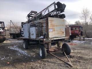 Custom Built Portable Rotary Drill C/w Wagon Mounted And Hyd Tank *Note: Incomplete*