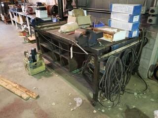 Work Table C/w Vise And Millar DialArc 250P AC/DC Welder 