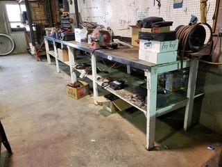 16ft Metal Work Bench *Note: Contents Not Included*