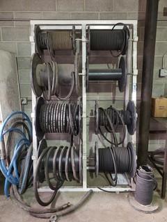 Steel Rack C/w Qty Of Hydraulic Hoses