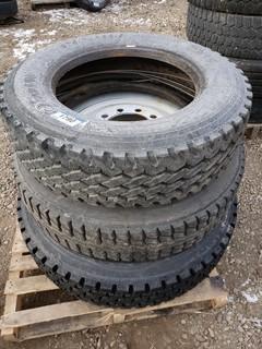 Qty Of (2) 24.5" Rims/Tires And (1) 22.5" Tire