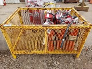 Steel Framed Container C/w Qty Of Fire Extinguishers