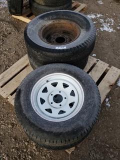 Qty Of (2) 16" Rims/Tires And (2) 15" Rims/Tires