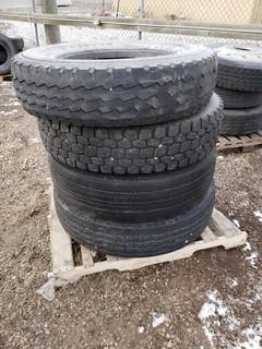 Qty Of (3) 22.5" Rims/Tires And (1) 22.5" Tire