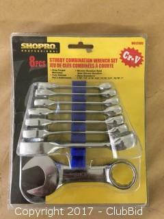 Shop Pro 8pc Stubby Combination Wrench Set