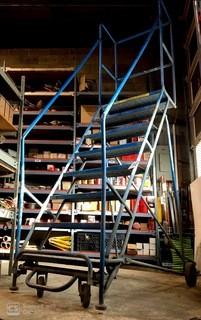 8-Step Mobile Warehouse Ladder