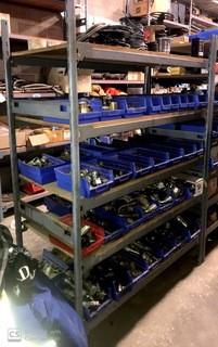 Shelving Unit C/w Assorted Hydraulic Fittings