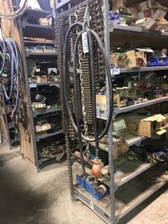 Qty Of Roller Chains And Regulator w/ Hose And Gauge