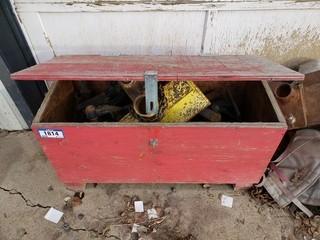 Wood Crate C/w Assorted Size Hitches And Receivers