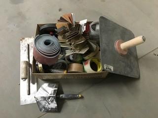 Lot of Assorted Tape, Trowels & Laminate Samples.