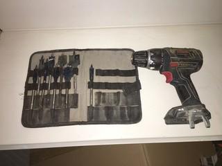 Bosch 1/2" Drill/Driver (No Battery) & Daredevil Spade Bits.
