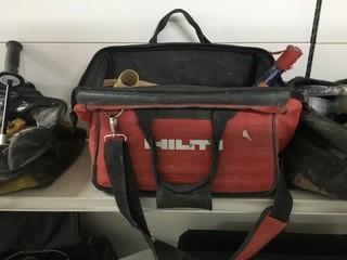 Hilti Tool Bag Containing Mallet, Hinges, Laminate Edging, Etc.