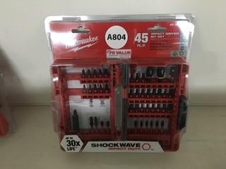 Milwaukee 45 Piece Impact Driver Bit Set.