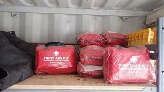 Contents Of Shelves Includes: Fall Arrest Systems Safety Goggles, Shields, Spill Kits And First Aid Kits