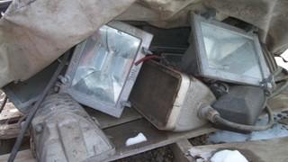 Qty Of Flood Lights, Come Alongs And Misc Supplies