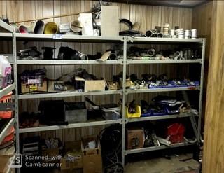 Metal Shelving Unit C/w Contents